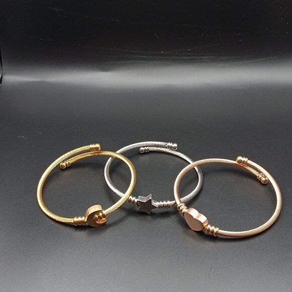 New Surpass Tri Color Bangles Moon, Star, Heart. - Picture 4 of 4